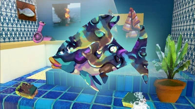 Ölige Fische putzen Spiele für Mädchen gratis online Screenshot